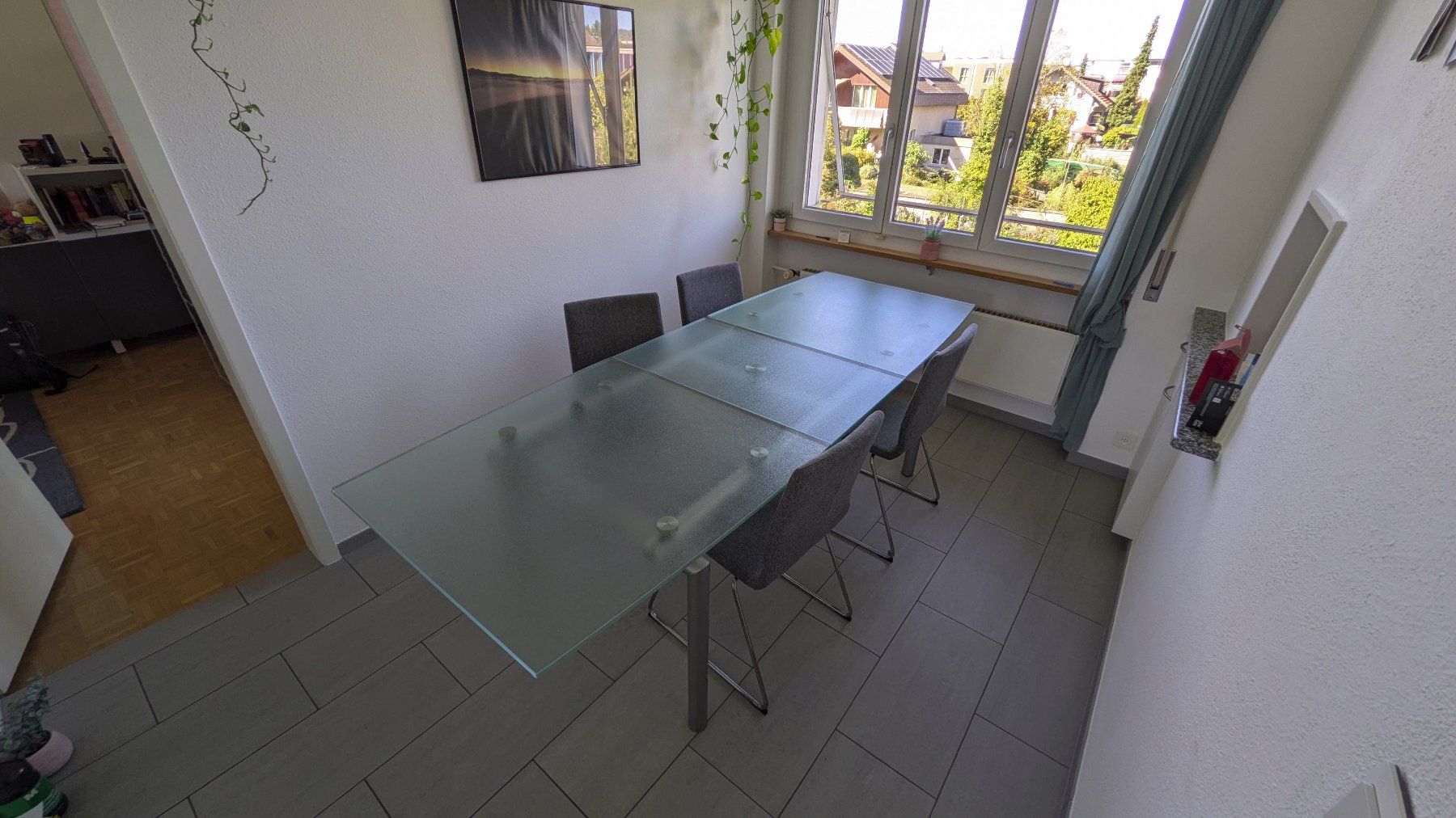 Tische: Esstisch Glas 90x190/245 – Gebraucht aus Münsingen von Schnarchler 4