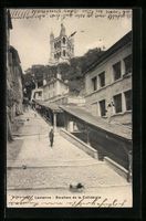 Lausanne, Escaliers de la Cathédrale, A
