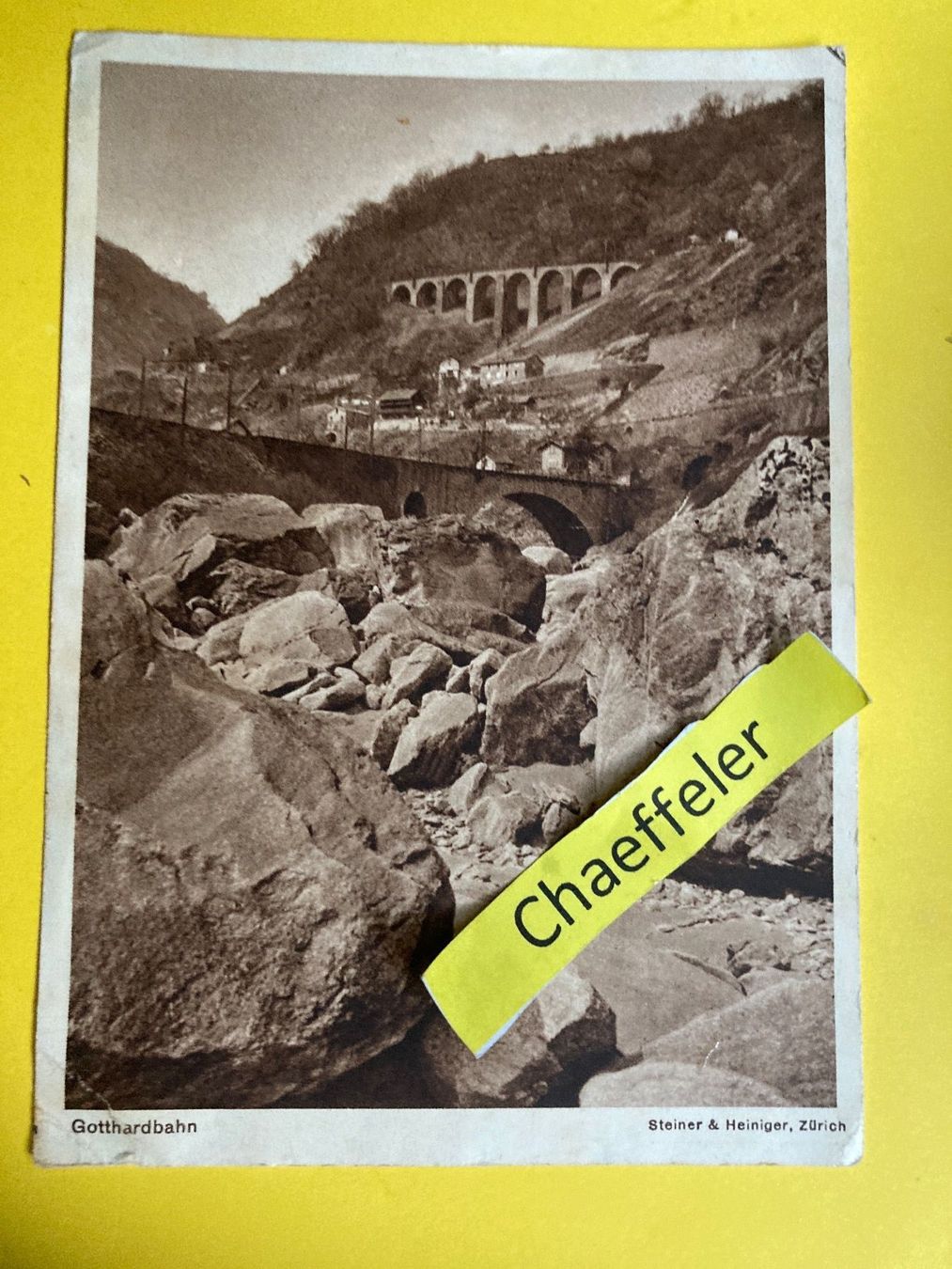 Cartes postales: 1937 Gotthardbahn – Défectueux à Zürich par Chaeffeler