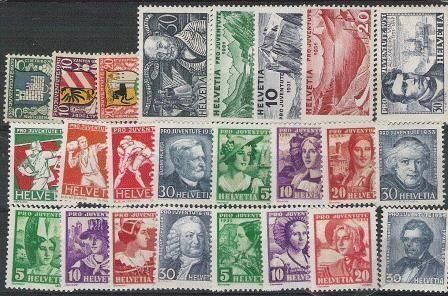 Tutti i francobolli: PJ 1930-1935 postfrisch – Nuovo e nell'imballaggio originale da Lausanne venduto da Whorvath