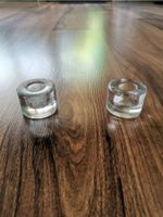 2 Glas Kerzenständer