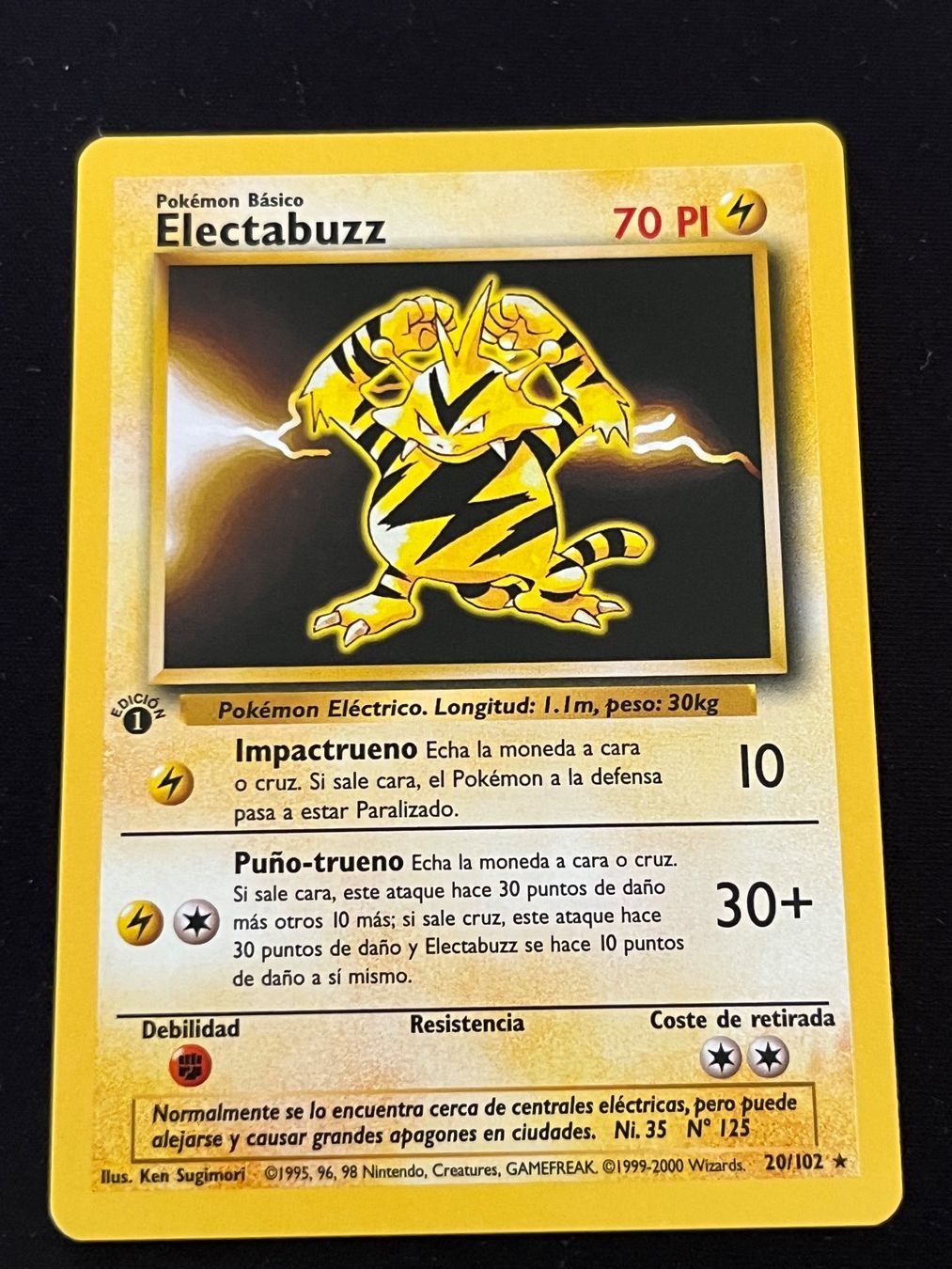 Pokémon Sammelbilder & Trading cards: Carte Pokémon Electabuzz Base Set 1st Ed ESP NEW – Neu (gemäss Beschreibung) aus Fribourg von Spicchio