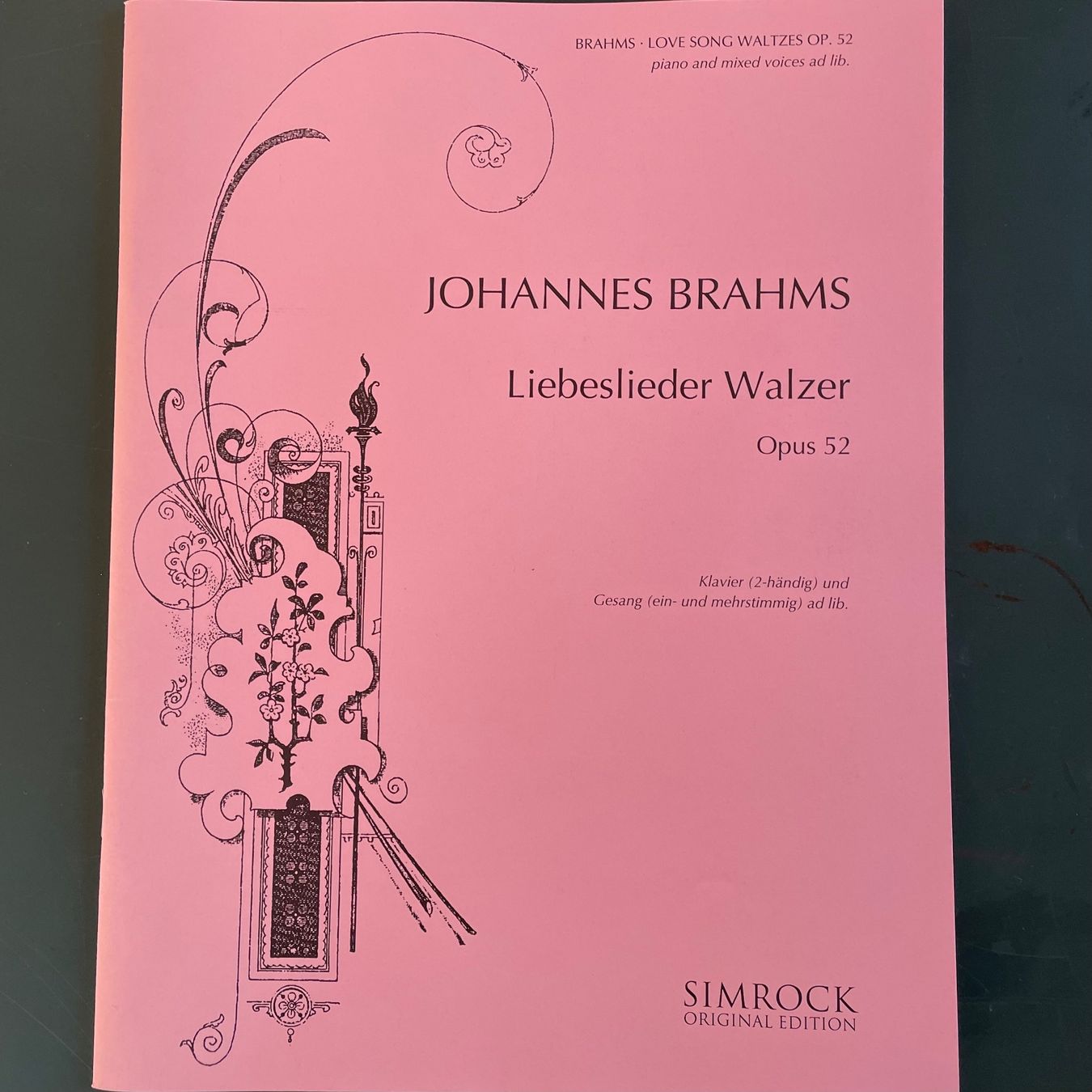 Bücher: Brahms: Liebeslieder Walzer d/e, Klavierauszug, neu, Simrock – Neu (gemäss Beschreibung) aus Liestal von Coutellerie