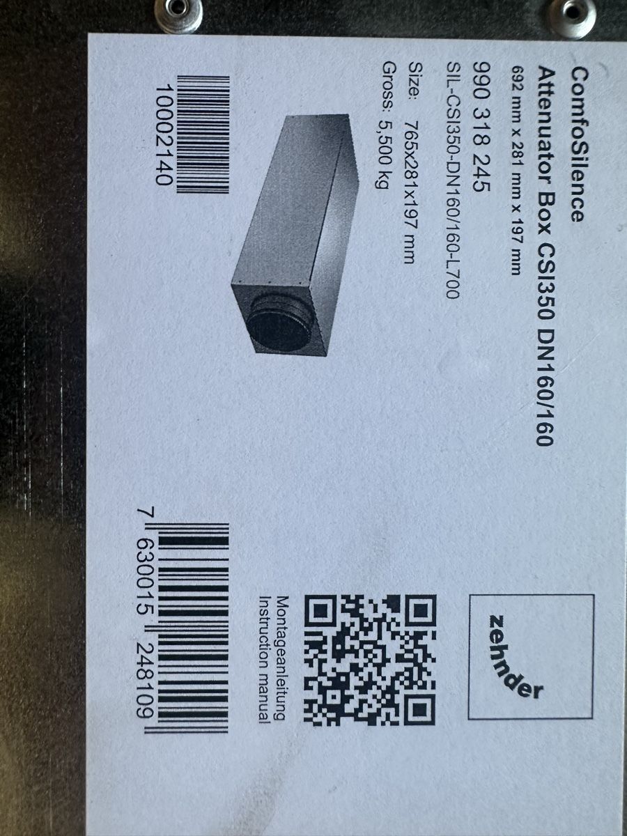 Ventilatoren: ComfoSilence Attenuator Box CSI350 DN160/160 – Neu (gemäss Beschreibung) aus Domat/Ems von nin_s5x9 1