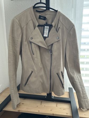 ONLY Lederjacke beige Gr. 40 - NEU mit Etikett