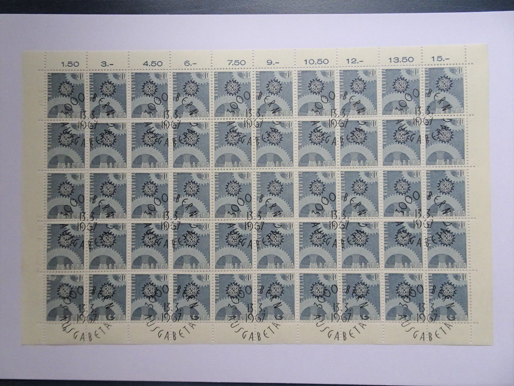 Alle Briefmarken: 1967 – Neu (gemäss Beschreibung) aus Aadorf von Chnorli-Furz