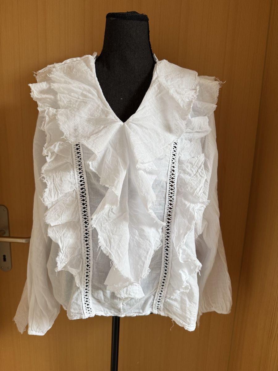 Camicette: Boho Rüschenbluse aus Baumwolle – Nuovo (secondo la descrizione) da Sigriswil venduto da ck56