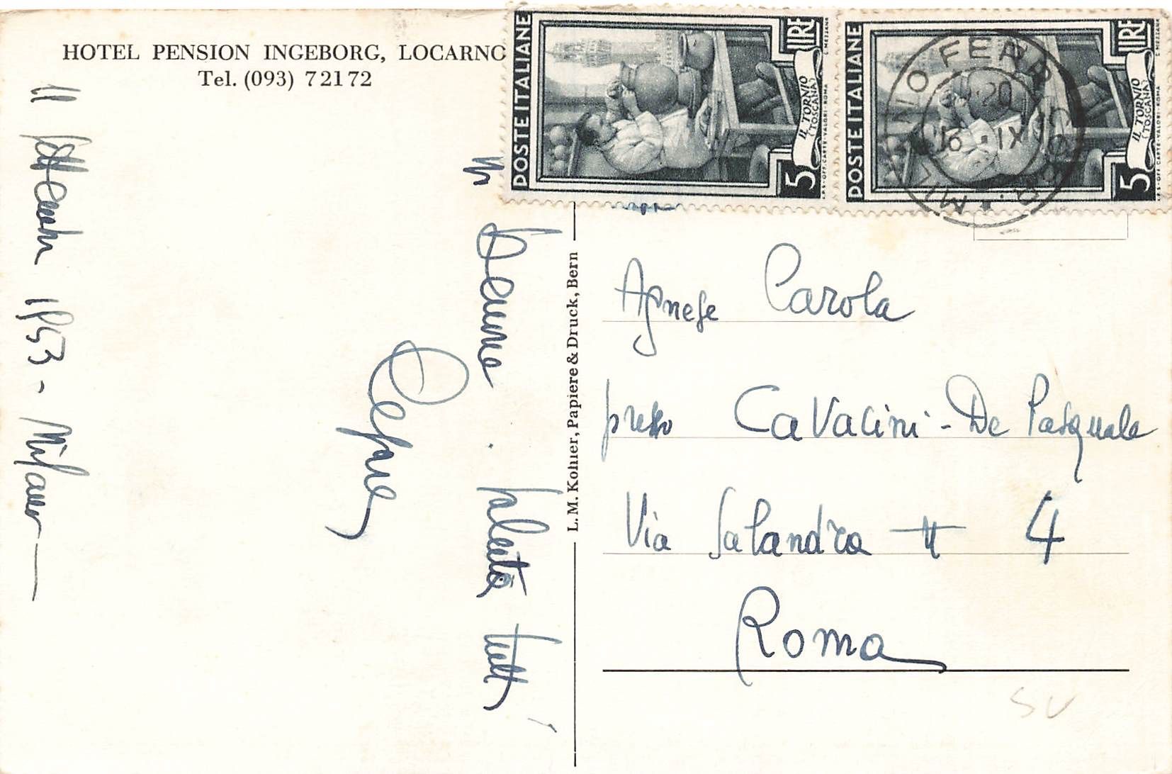 Cartes postales: Hotel Ingeborg Locarno – D'occasion à Biasca par Blenio71 1