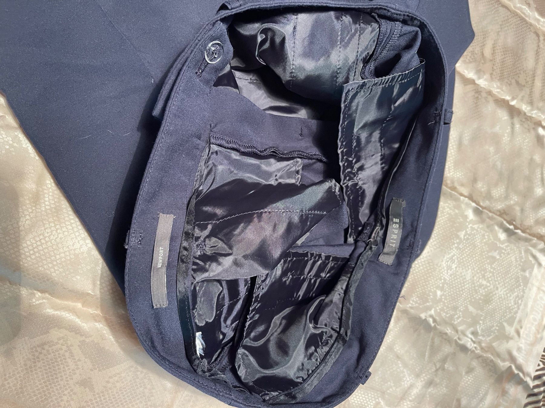 Esprit Pantaloni: Esprit pantaloni M/L-chik e elegante-uomo-colore blu scuro – Nuovo (secondo la descrizione) da Locarno venduto da Fixed8 4
