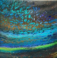 Acrylbild Nr. 6811, Grösse 25x25cm, Handgemaltes Unikat