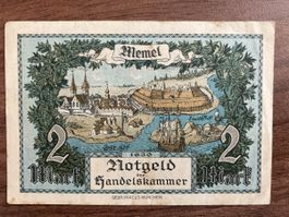 Memel Notgeld 2 Mark Banknote