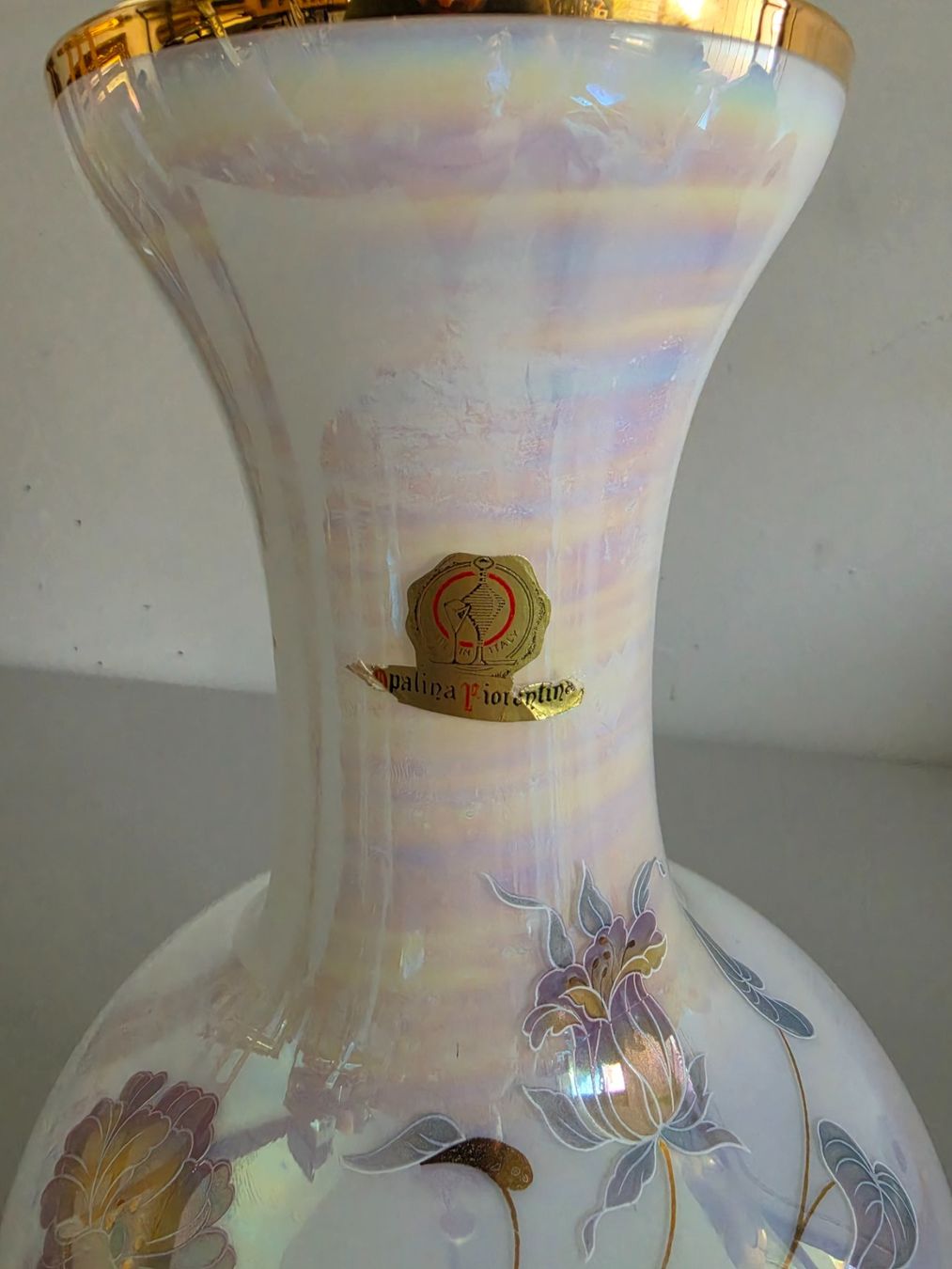 Vase & Récipients: Vintage Vase Opalglas irisierend - Opalina Fiorentina – D'occasion à Birr par DisDas 5