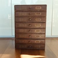 Antikes Nähkästchen mit Schubladen LV