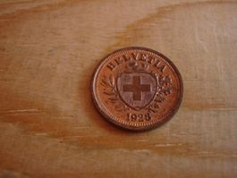 (D1) Départ 1 CHF 1 Rappen 1928 UNZ