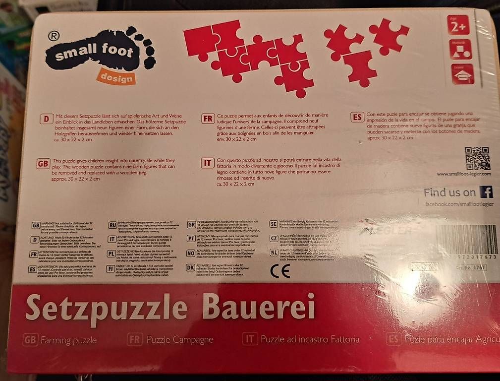 Puzzle: Setzpuzzle Bauernhof - small foot Neu – Nuovo e nell'imballaggio originale da Hägendorf venduto da PRvR 1