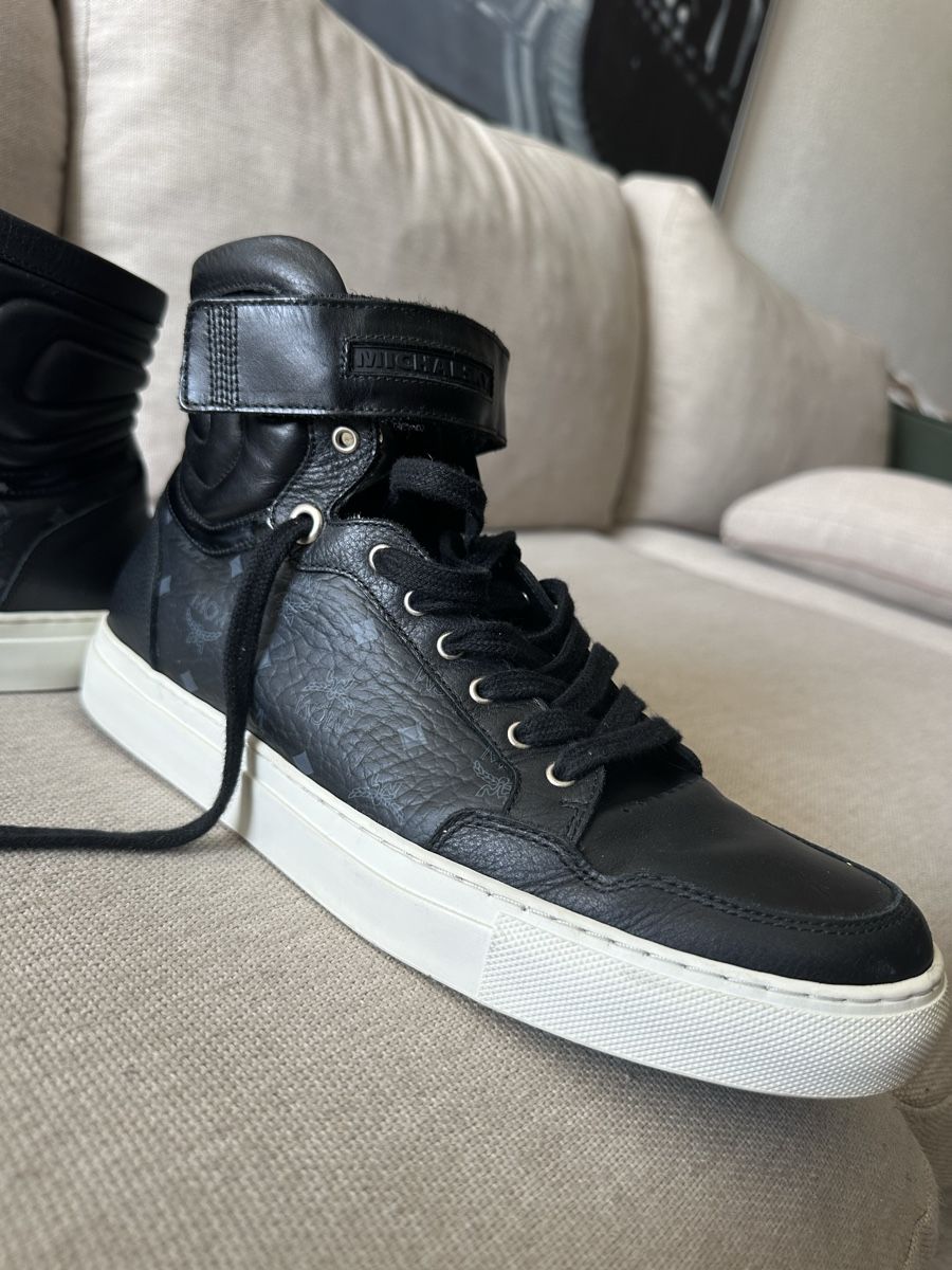 Mcm Herrenschuhe: MCM High-Top Black Leather Sneaker, Size 43, Winter Style – Gebraucht aus Muri b. Bern von nap_br62 2