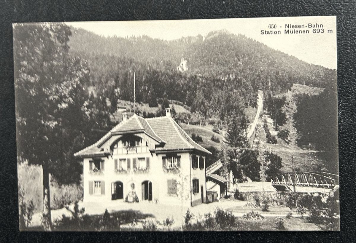 Cartoline postali: Niesenbahn Station Mülenen  – Usato da Horw venduto da Tellbub