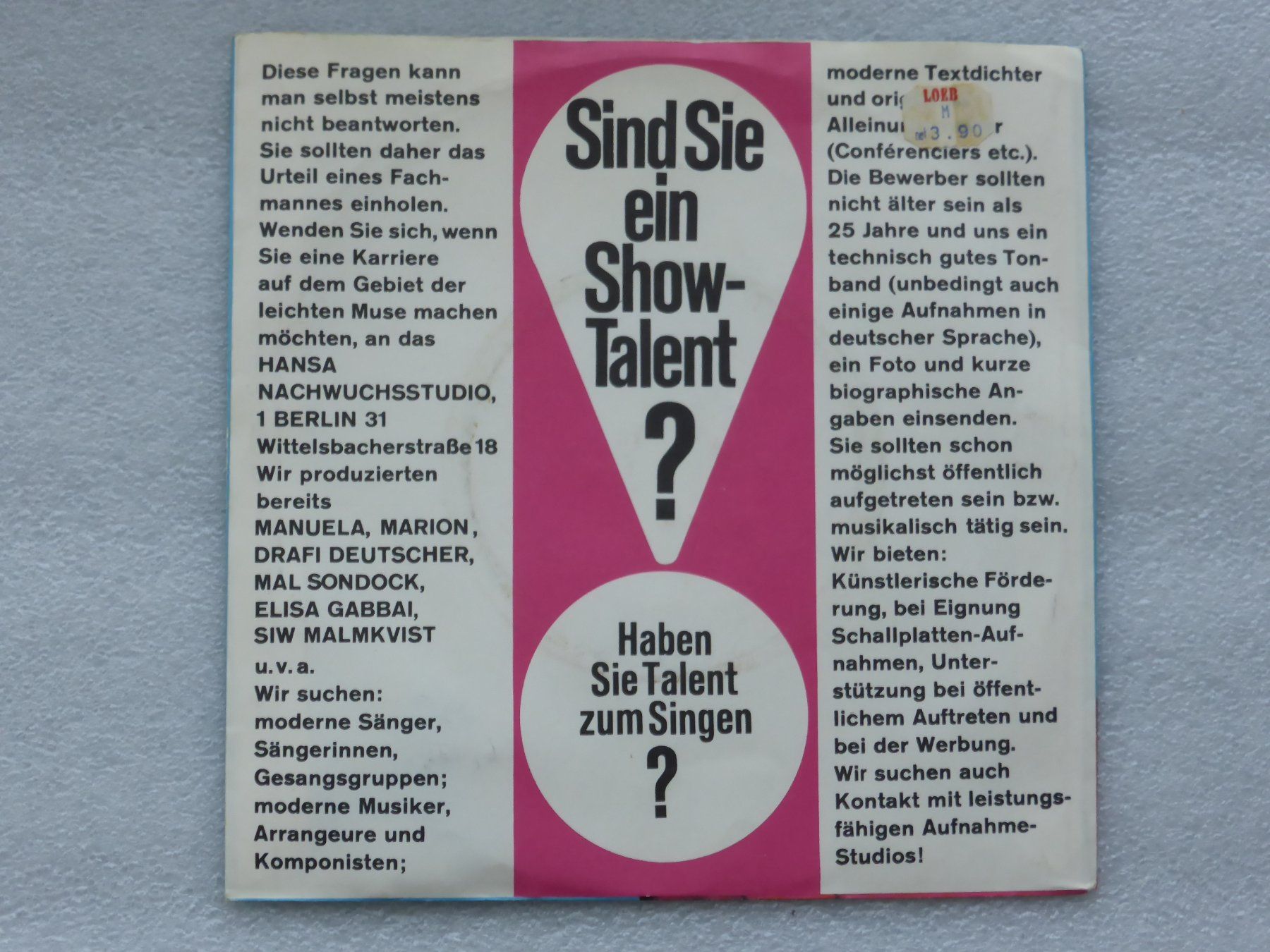 Dischi in vinile: Vinyl Single  ELISA GABBAI – Usato da Küssnacht am Rigi venduto da Mondkinder 3