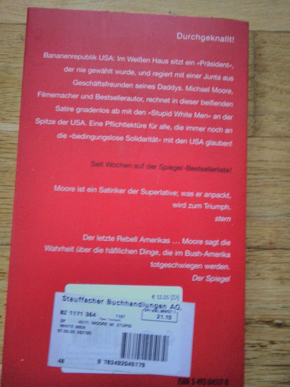 Libri: Michael Moore: Voller Deckung Mr.Bush-Querschüße-Stupid Whit – Usato da St. Gallen venduto da elk2021 7