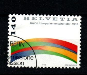 Tutti i francobolli: 1989-  100 Jahre Interparlamentarische Union – Usato da Schaffhausen venduto da poststamp