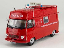 Peugeot J7 1965-1980 "PCM Feuerwehr rot / Decor     1:43