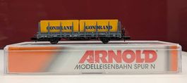 Spur N Rungenwagen mit 2 Container "GONDRAND"