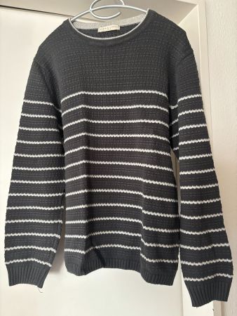 Daniele Fiesoli Strickpullover, Grau/Weiss, Gr. M - Top! (R)