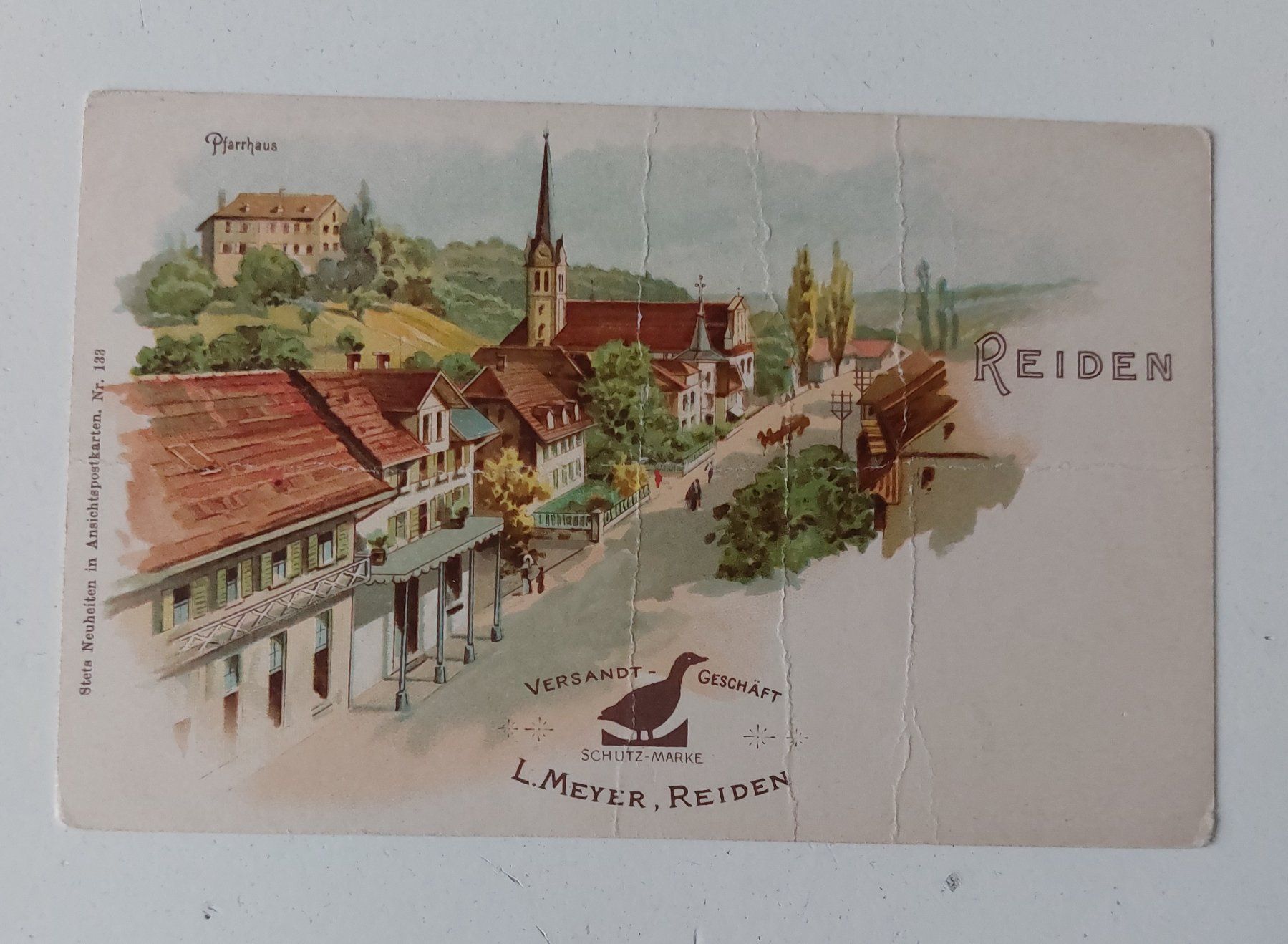 Cartoline postali: AK Ansichtskarte Reiden Luzern L. Meyer Versand Geschäft – Usato da Schenkon venduto da Uhu007