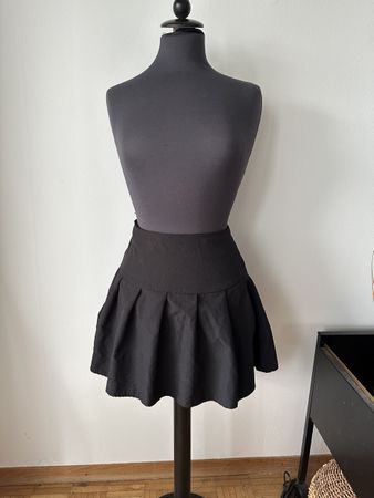 Rock schwarz Falten mini