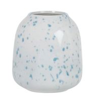 Vase aus blauem und weißem Steingut, H11cm - Total Stück 4