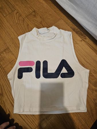 Fila Crop Top Weiss/Pink Grösse xs