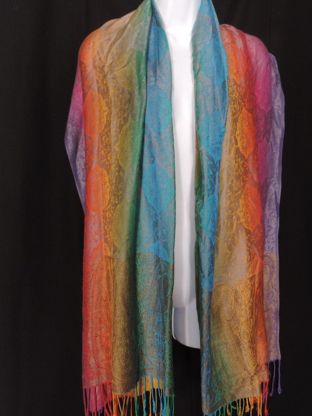 Foulard & Sciarpe: pasmina véritable multicolor – Usato da Genève venduto da Axelle333 6
