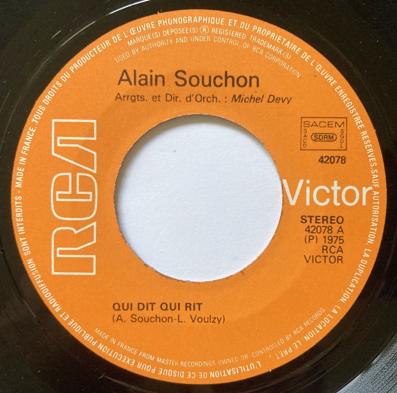 Vinyles: ALAIN SOUCHON - QUI DIT QUI RIT – D'occasion à Bottens par hotter-than-hell 2