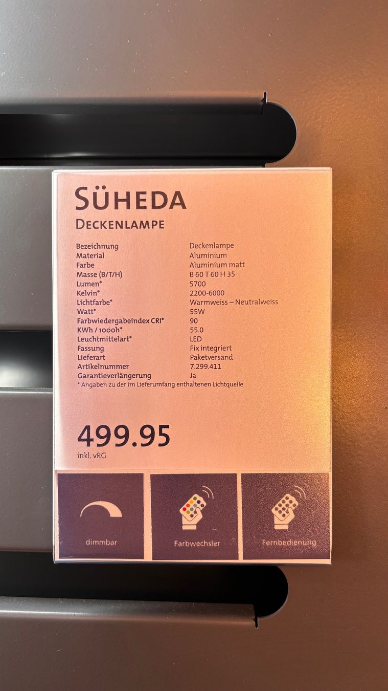 Kronleuchter & Deckenlampen: Deckenlampe Wohnzimmer – Gebraucht aus Ehrendingen von Speedy27 8