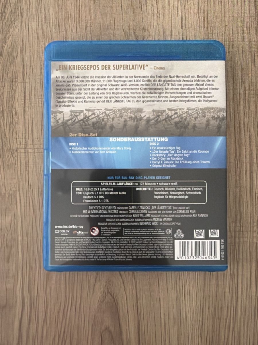 Tutti i DVDs: Der längste Tag (1962) BluRay – Usato da Hagendorn venduto da masterchieff 1