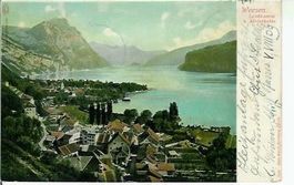 Weesen  SG farbig 1903 gut erhalten