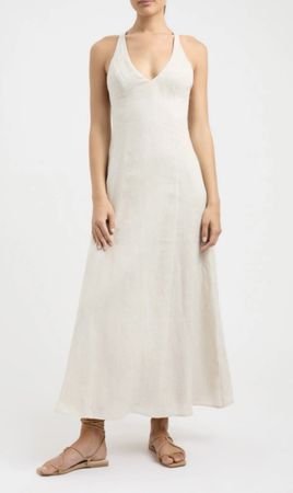 Kleid lang Beige Grösse S