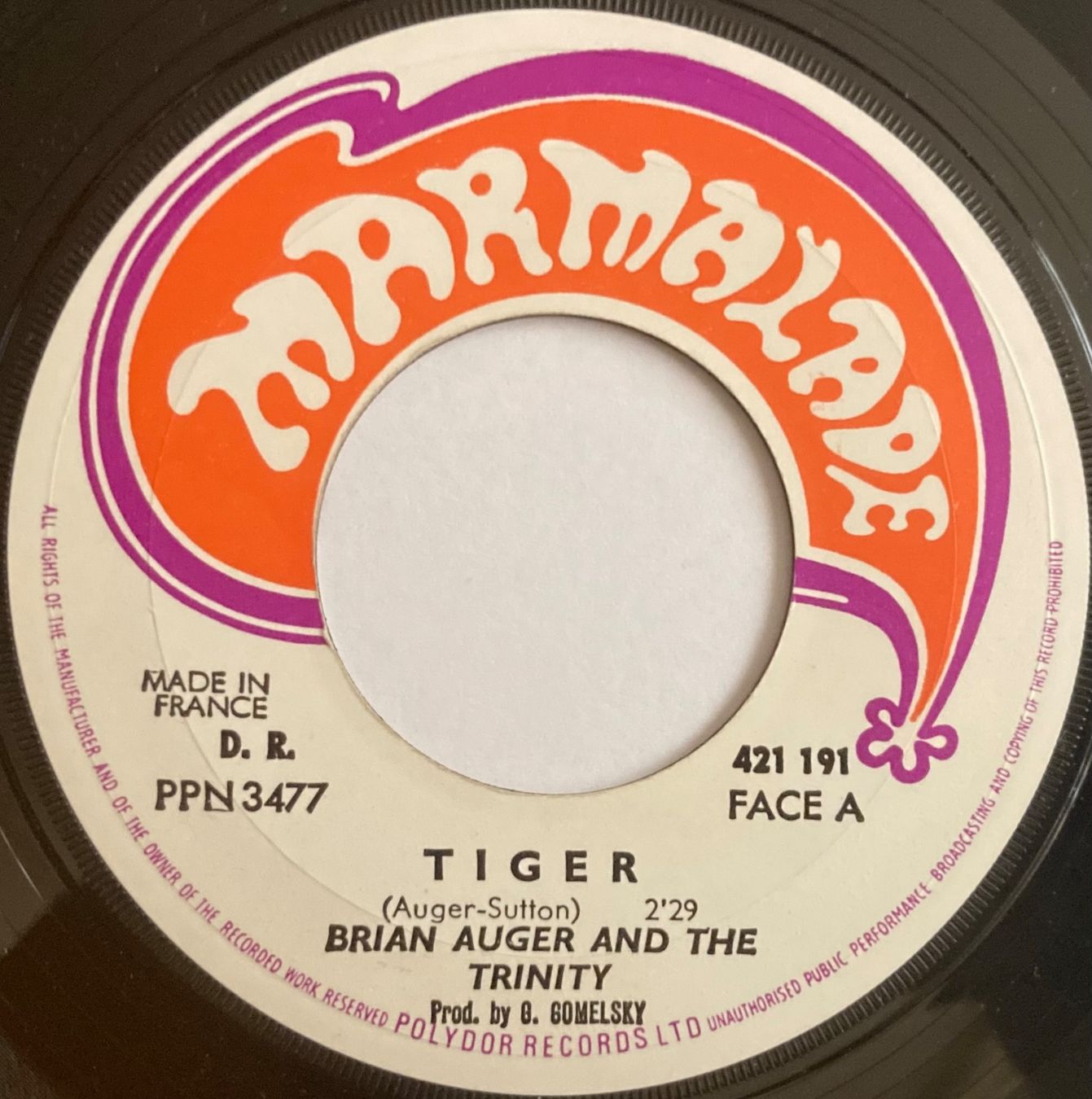 Vinyles: BRIAN AUGER AND THE TRINITY - TIGER – D'occasion à Poliez-Pittet par Newtown-Records 2