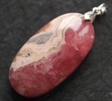 NEU: Top Argentinien Rhodochrosit Anhänger mit Kette