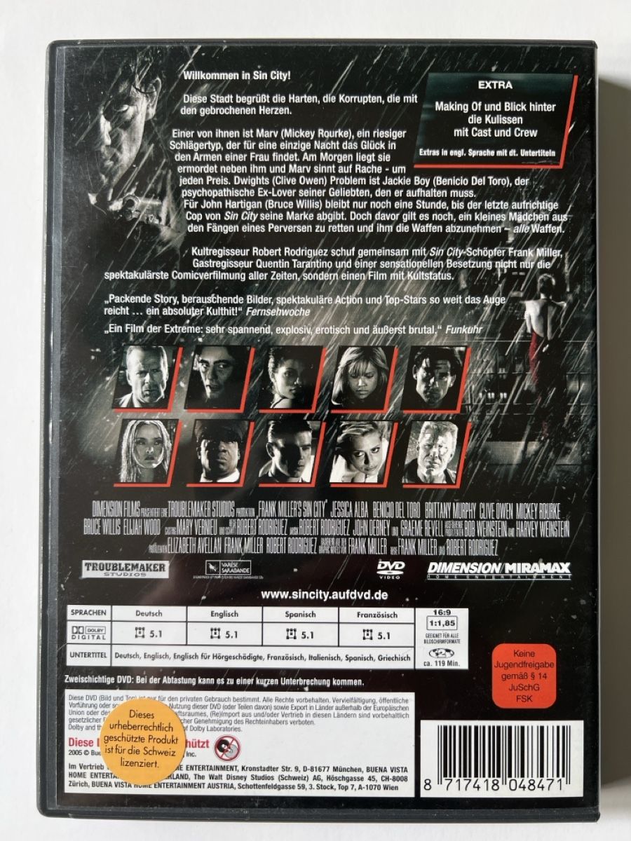 Alle DVDs: Sin City Frank Miller  – Gebraucht aus Luzern von nochnichtaltpapier 1