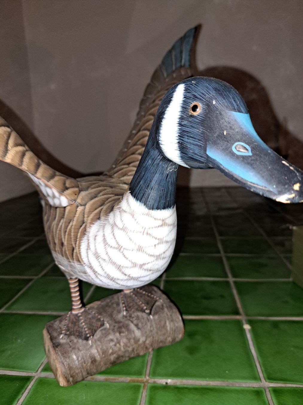 Statuette: Holz Ente Figur Deko, Handgeschnitzt, – Usato da Kölliken venduto da Upcycling-by-Mc-TAM 1