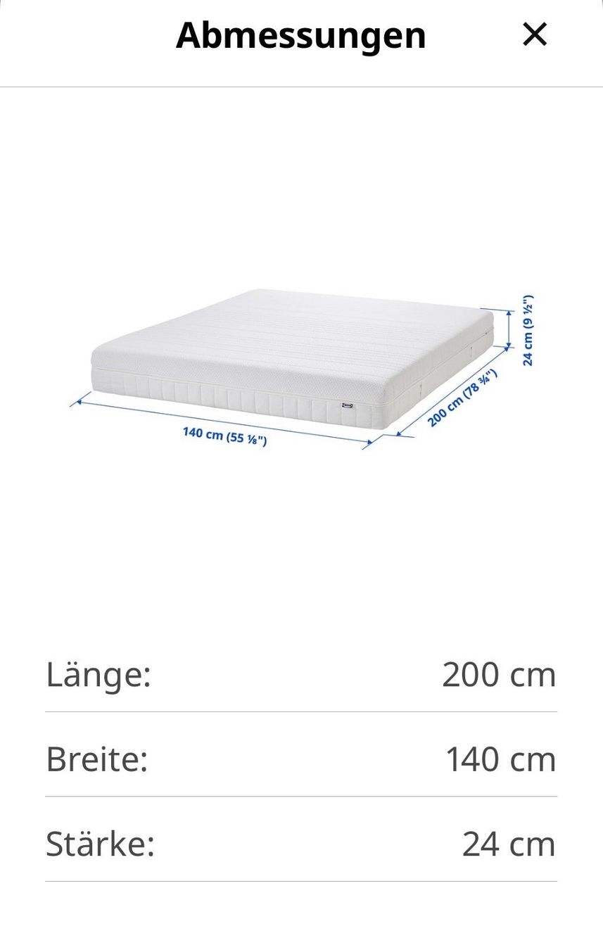 Ikea Betten: Boxspringbett 140 x 200 – Gebraucht aus Zürich von Denia 2
