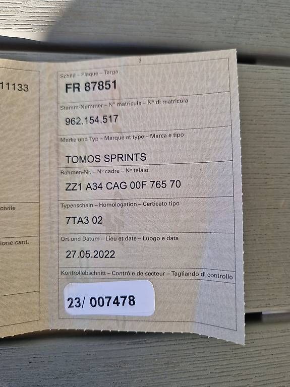 Ciclomotori: Top Tomos Mofa – Usato da Granges-Paccot venduto da Dy01na 2