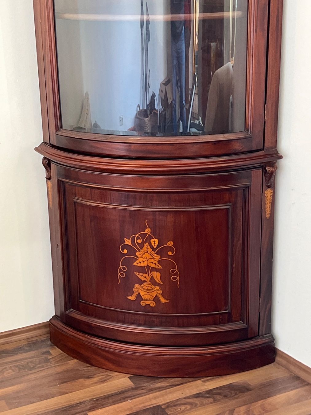 Vetrine: Biedermeier Eckschrank Eck Vitrine Barock Stilmöbel +Versand – Usato da Gemünden venduto da GEUENWALD 4