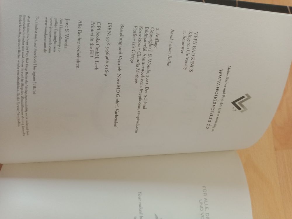 J. S. Wonda Very bad kings dark romance Kingston University Kaufen