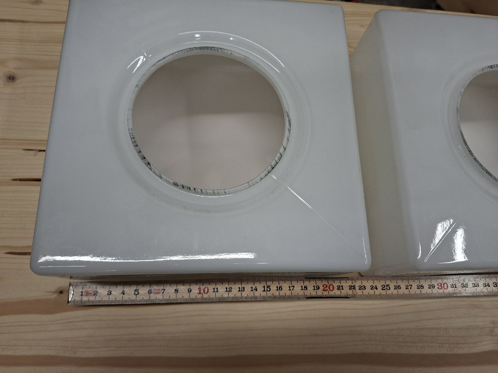Lampade: Leuchte Lampen Glas eckig 21x21cm 2 Stück – Usato da Neunkirch venduto da MaElekt