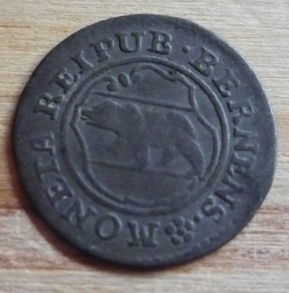 Tutti le monete: 1 Kreuzer Kanton Bern, 1765 – Usato da Rieden SG venduto da Brockehuesli