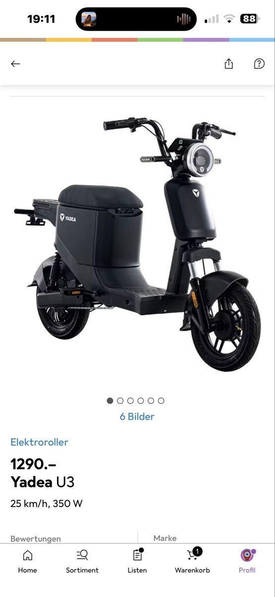 Elektromobile: E-Roller Yadea u3 – Gebraucht aus Innerberg von Brabus81 3
