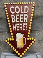 Cold beer here kühles bier hier pfeil
