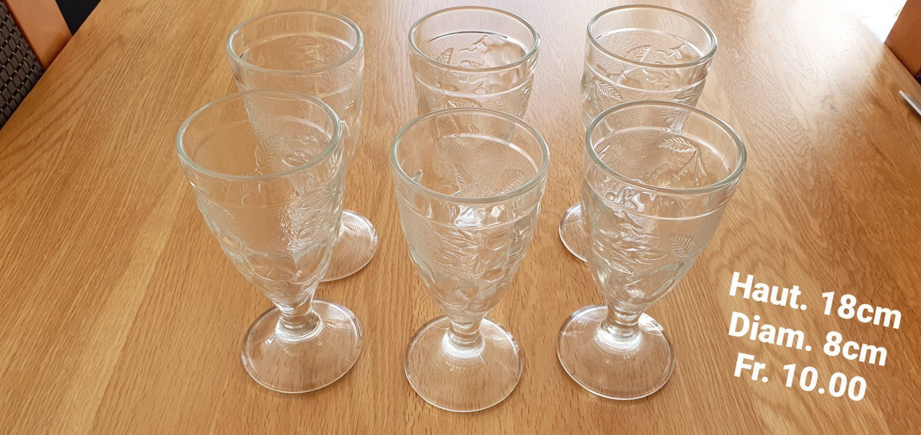 Bicchieri: 6 verres à dessert – Nuovo (secondo la descrizione) da Moutier venduto da gvmv 1